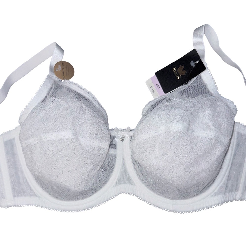 Wacoal Womens Size 38D White Lace Unlined Padded Underwire Bra NWT